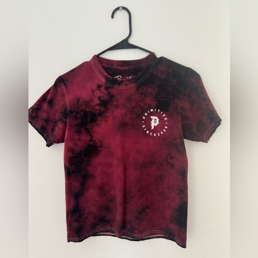 Primitive boys black and red tye dye Medium